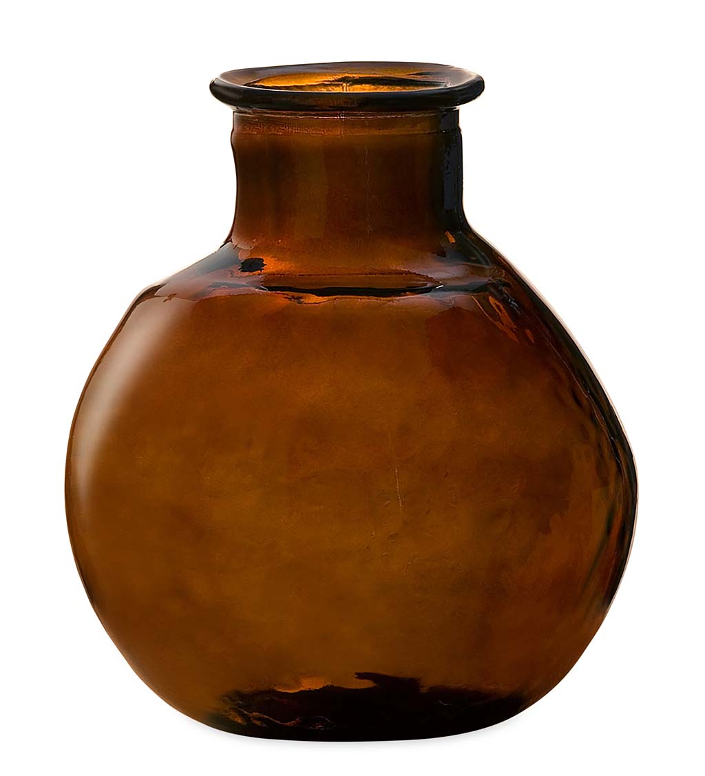 Balloon Dark Amber Glass Vase, Homewares