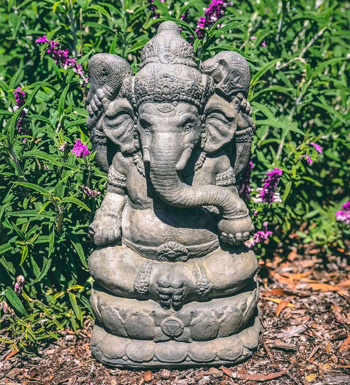 Large Stone cast Ganesh statue
