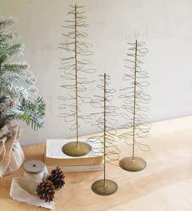 metal wire tabletop christmas trees