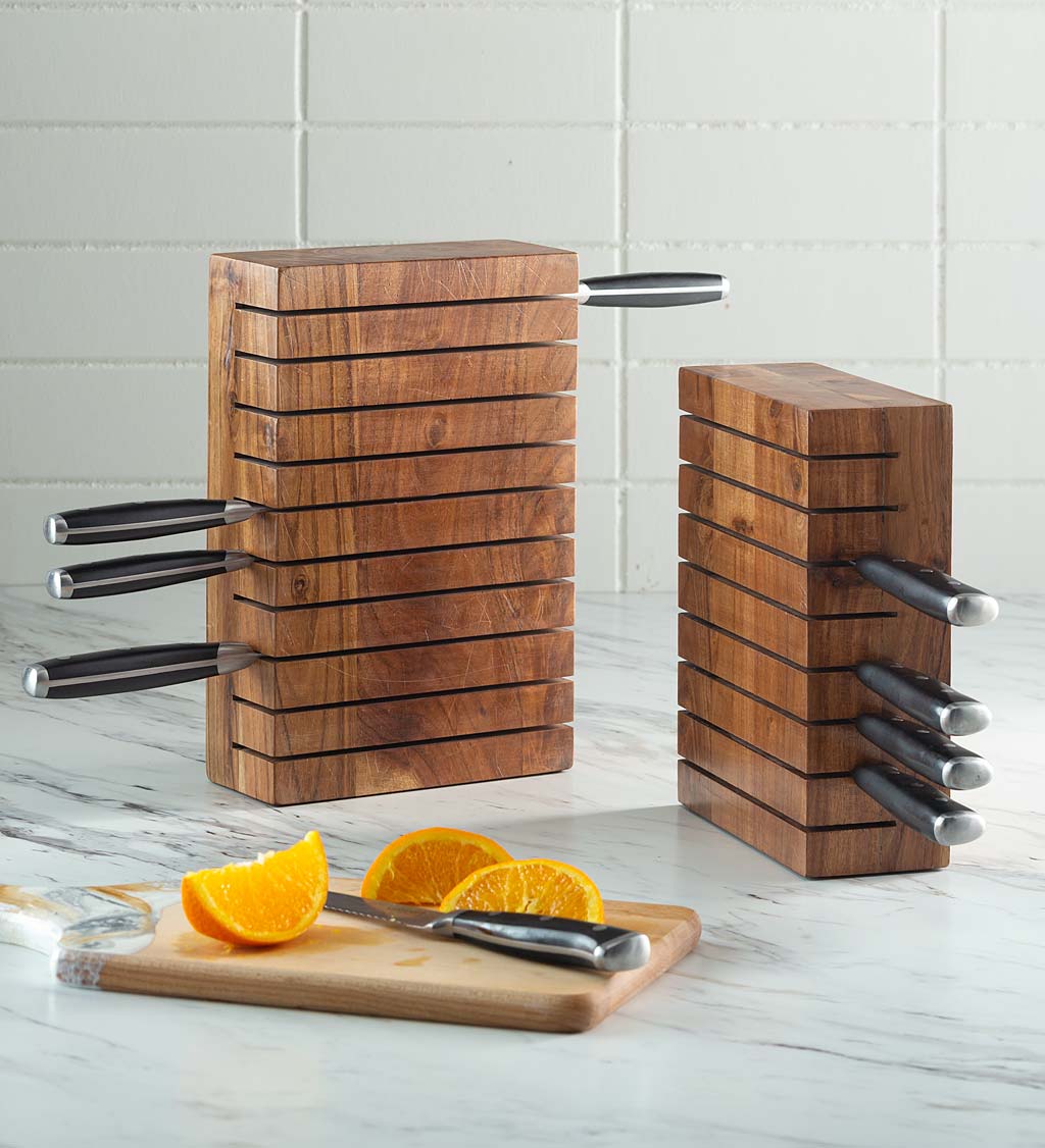 20 slot wood universal knife block
