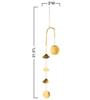 Modern Rainbow Brass Hanging Mobile, Single