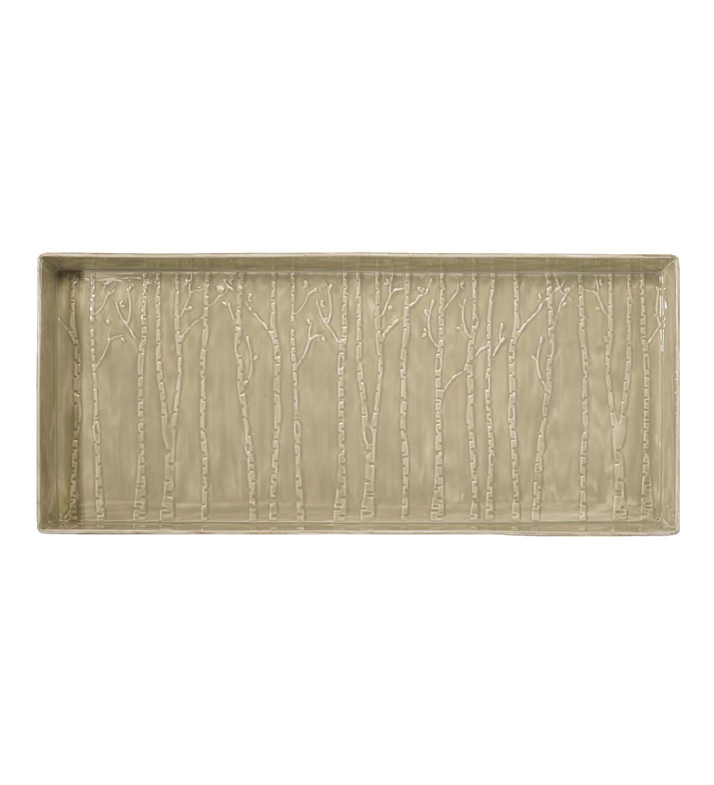Birch Forest Metal Boot Tray 30x13 Putty