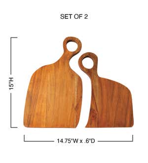 Reclaimed Wood Cutting Boards, Set of 2