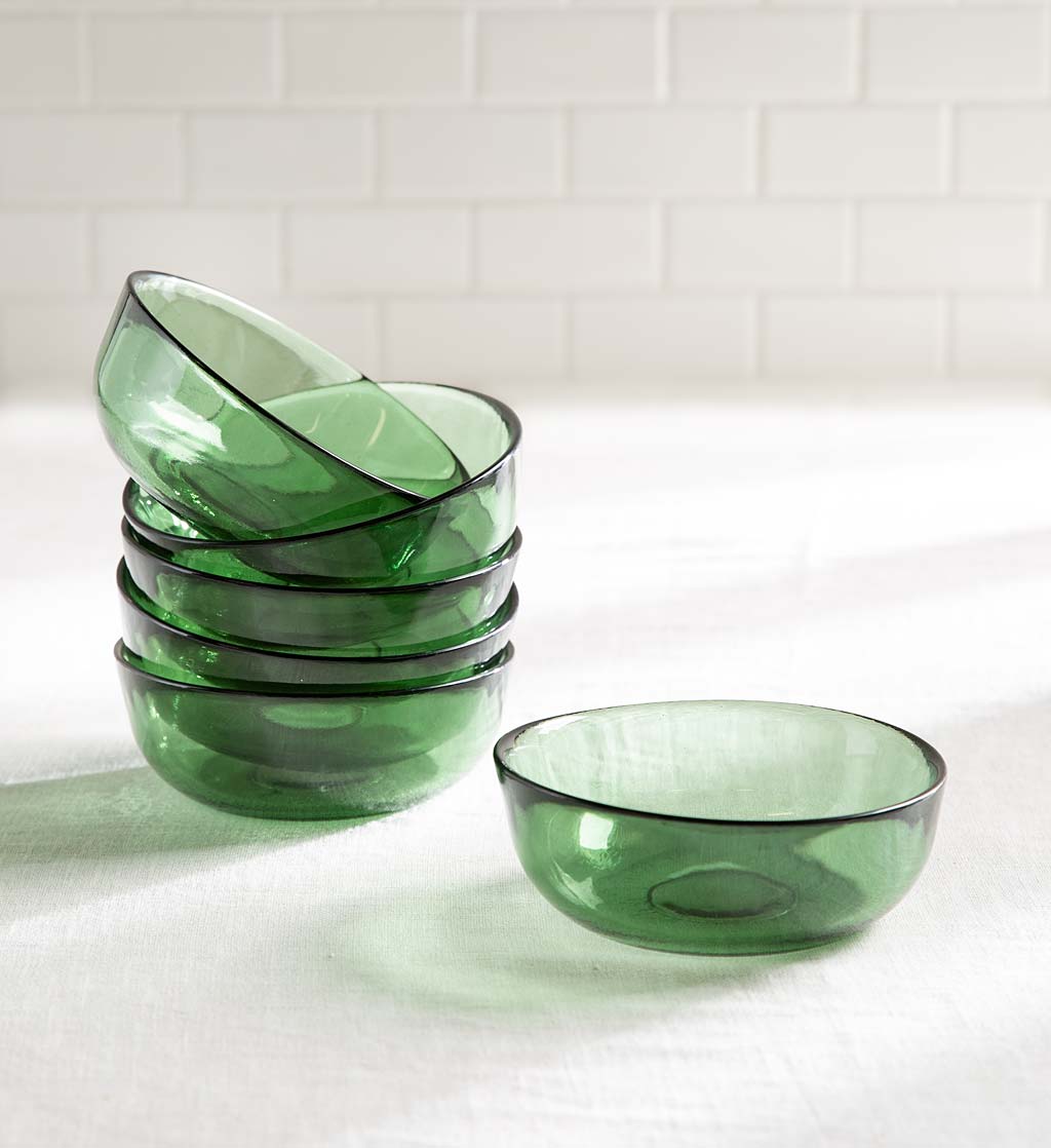 Recycled Glass Bowls, Set of 6 swatch image
