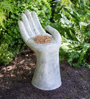 Hand-Shaped Garden Sculpture