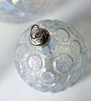 Modern Glass Ball Ornament Box (Set of 9)