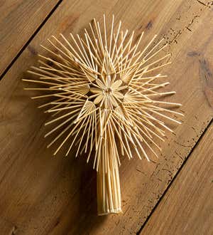 Wheat Straw Star Tree Topper Stunning Design-fits All Trees Tree Topper  Handmade Craft Natural Tree Decoration Christmas Decor Straw 