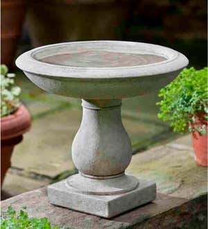 Beauvoir Cast Stone Birdbath