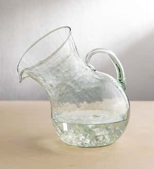 Large Pitcher Carafe Green Glass 