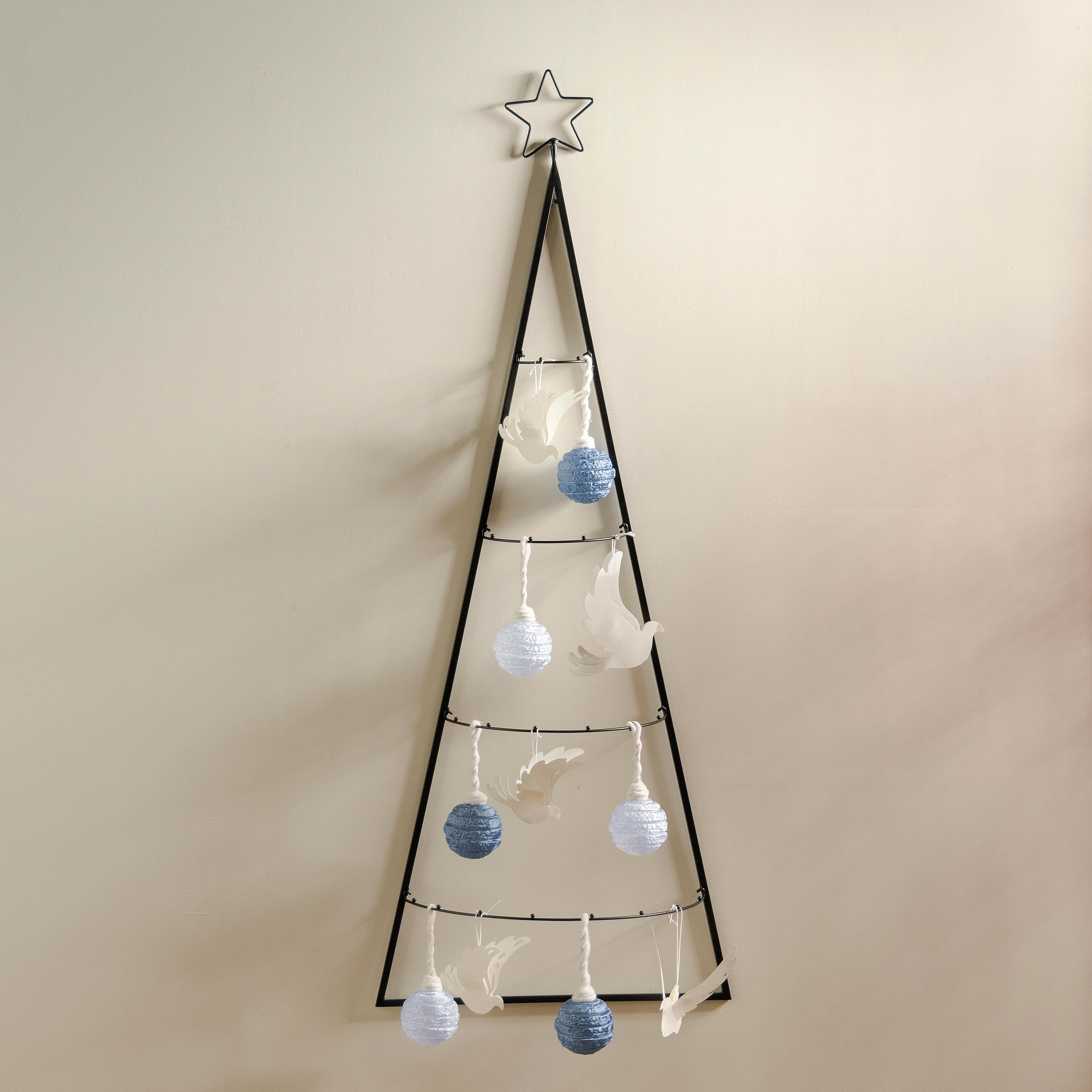 Metal Wall-Mounted Tree-Shaped Ornament Holder