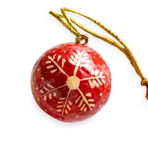 Hand-Painted Paper Maché Ornaments, Set of 24