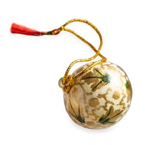 Hand-Painted Paper Maché Ornaments, Set of 24