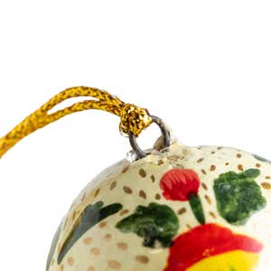 Hand-Painted Paper Maché Ornaments, Set of 24