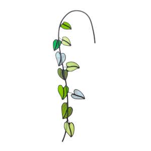 Hanging Vine Stained Glass Leaf Stake