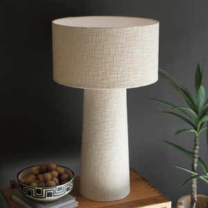 Bouclé Fabric Table Lamp