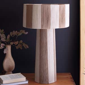 Natural and Khaki Jute Table Lamp