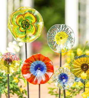 Blown Glass Garden Flowers