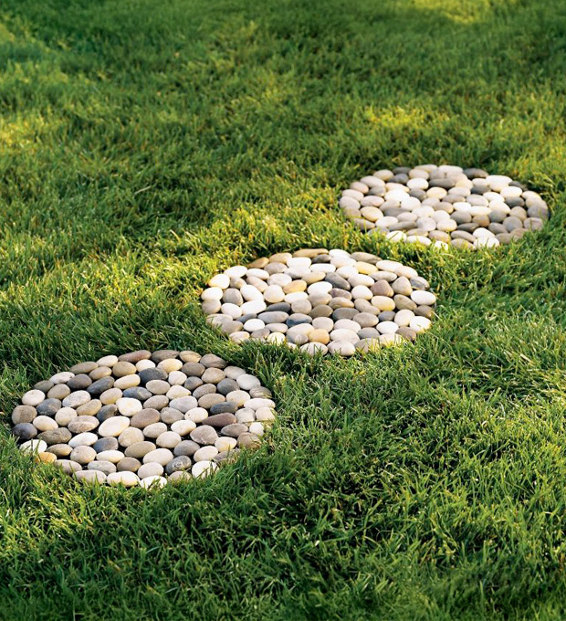 Image of Natural River Rock Stepping Stones, Set of 3