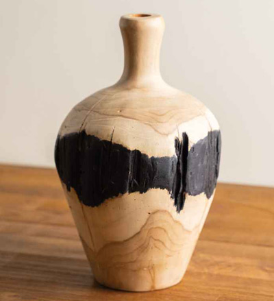 Image of Bitung Teak Vase and V00147 Langkawi Teak Vase