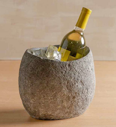 Image of Carved Natural Stone Wine Cooler