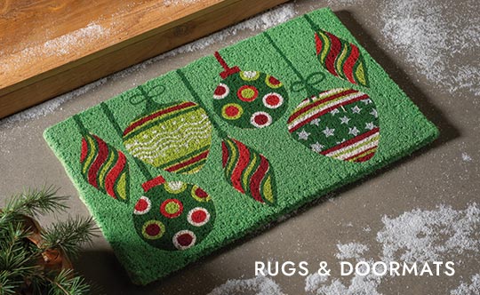 Image of Holiday Ornaments Doormat. Shop Rugs & Doormats