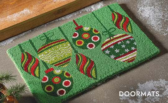 Image of Holiday Ornaments Coir Mat - RUGS + MATS