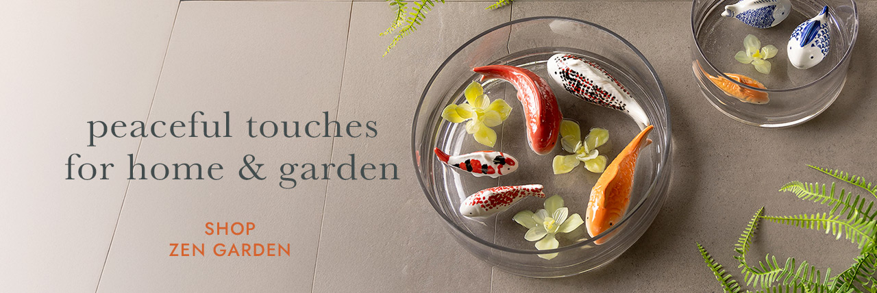 Image of Large Floating Ceramic Koi Fish, Set of 3. peaceful touches for home & garden SHOP ZEN GARDEN