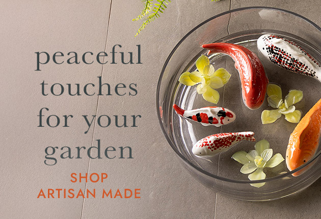 Image of Large Floating Ceramic Koi Fish, Set of 3. peaceful touches for home & garden SHOP ZEN GARDEN