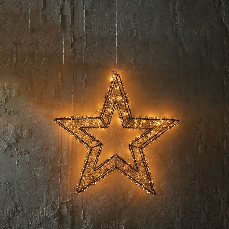 Micro LED Black Metal Star