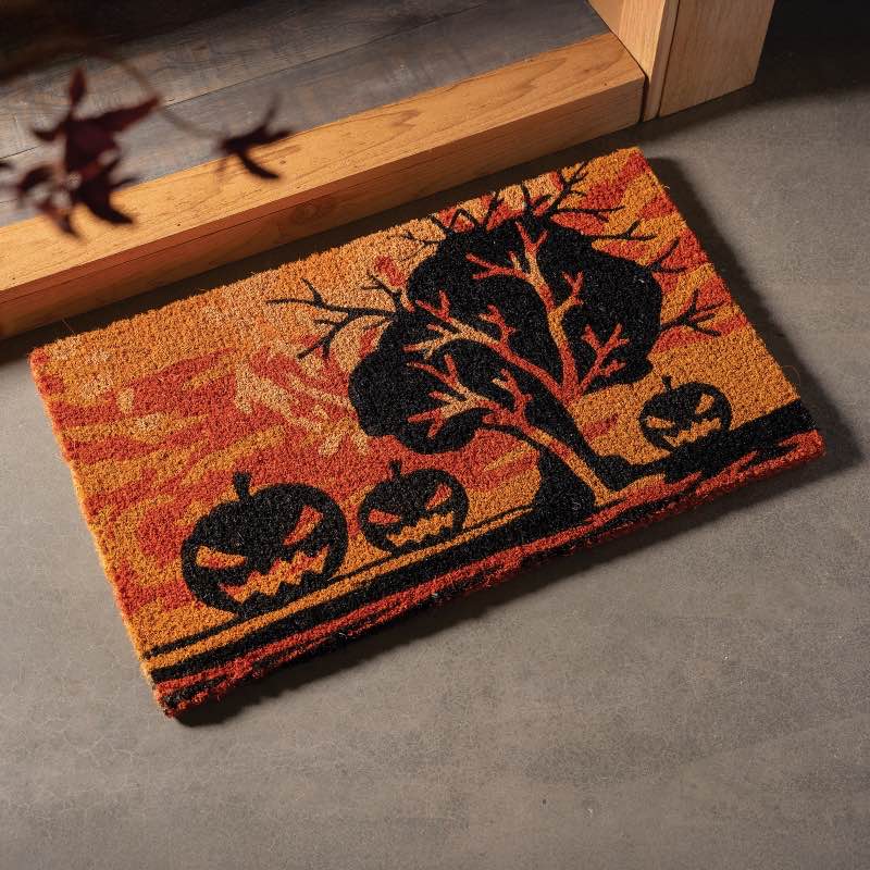 Jack-O-Lantern Trio Coir Mat