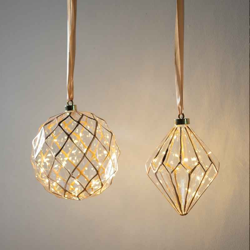 Battery Operated Micro LED Diamond Ornament