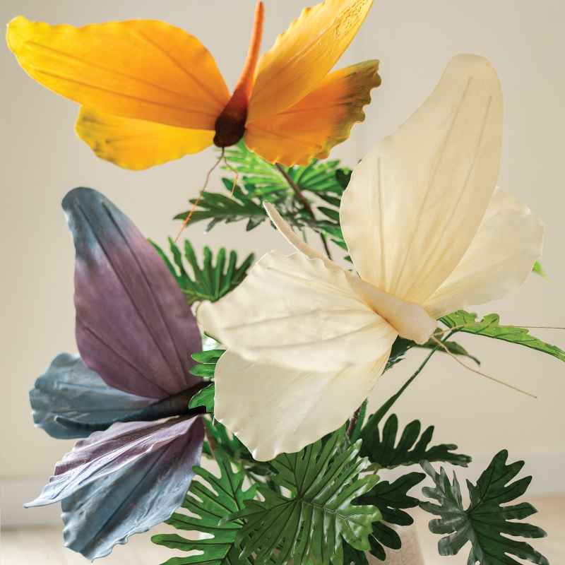 Set of 3 Botanical Butterflies