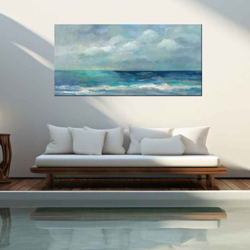 Blue on Blue Waterproof Canvas Art