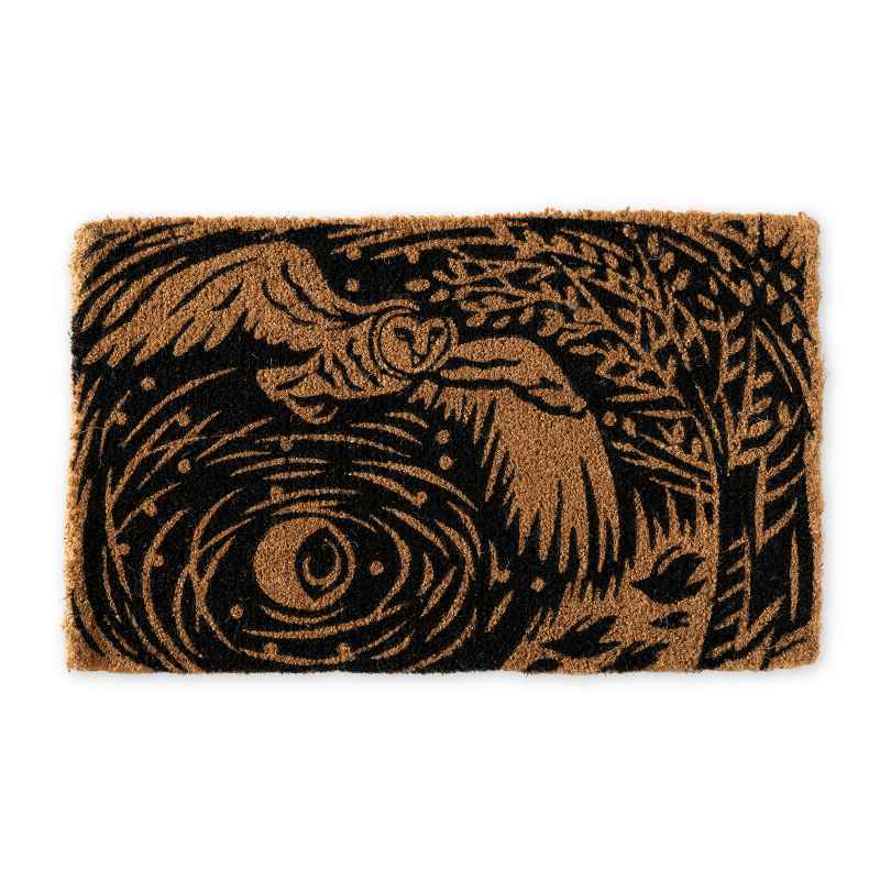 Cosmic Night Owl Coir Mat