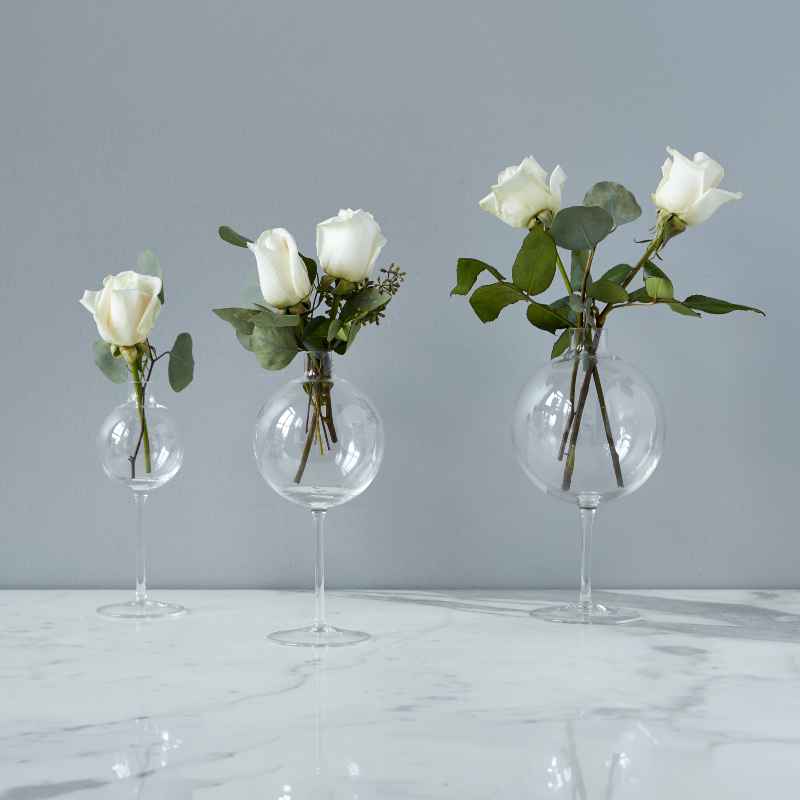 Clear Wine Glass Vase