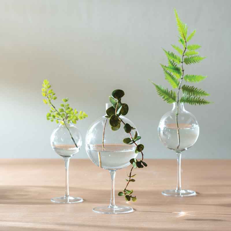 Clear Wine Glass Vase