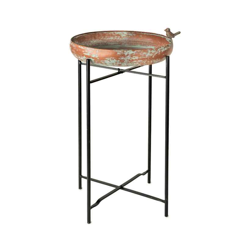 Iron Birdbath Tub on Stand