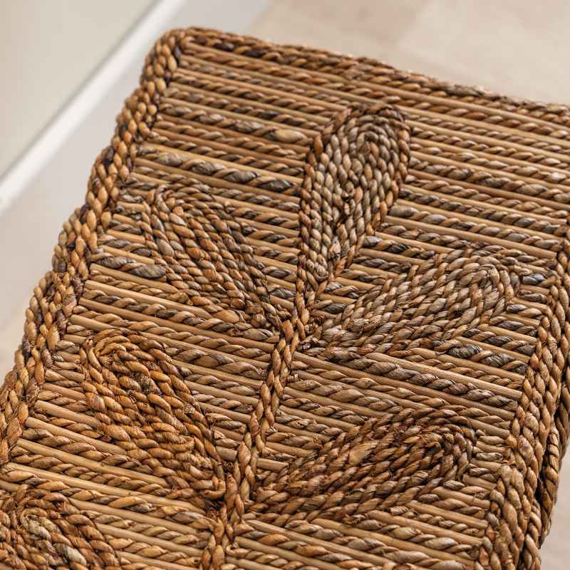 Banana Fiber and Teakwood Bench