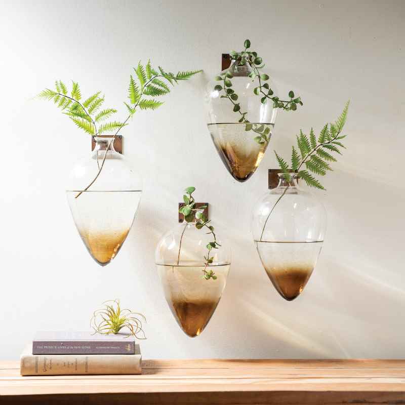 Set of 4 Envision Wall Vases Large Teardrop