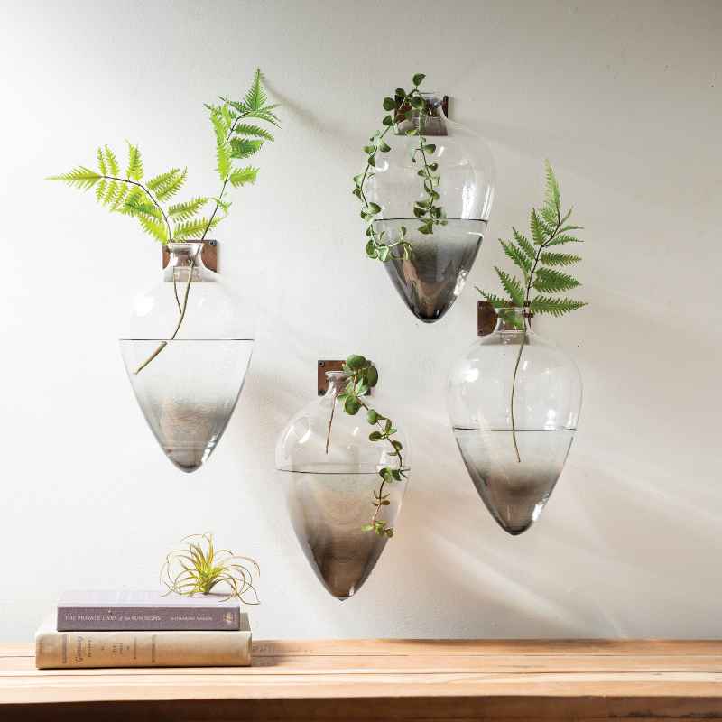 Set of 4 Envision Wall Vases Large Teardrop