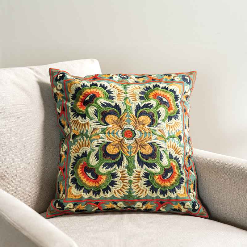 Embroidered Pattern Pillow, 18