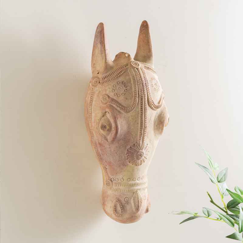 Terracotta Horse Head Wall Decor