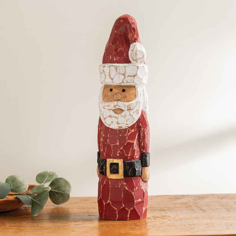 Handmade Mango Wood Santa