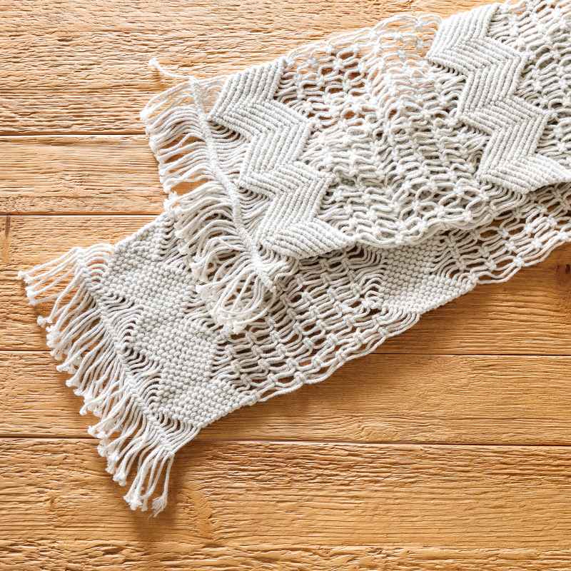 Boho Macrame Indoor/Outdoor Table Runner