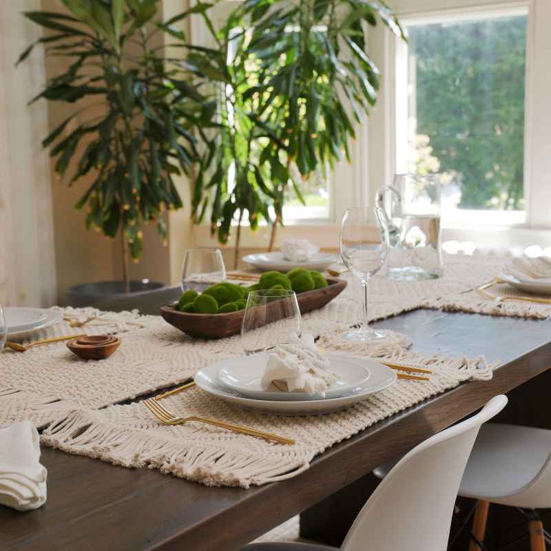Boho Macrame Indoor/Outdoor Placemat, Set of 2