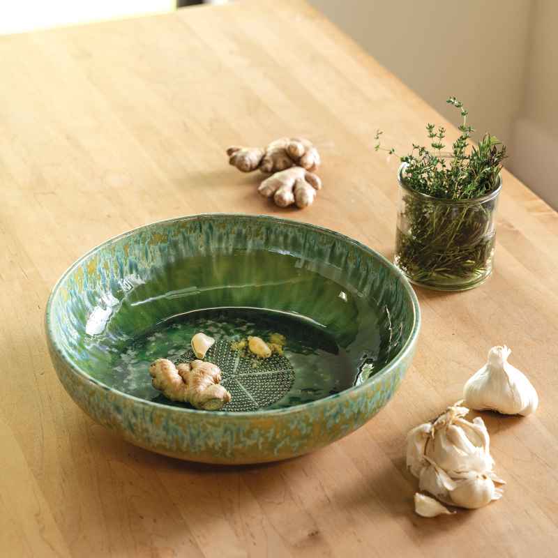 Stoneware Garlic/Ginger Grater Bowl