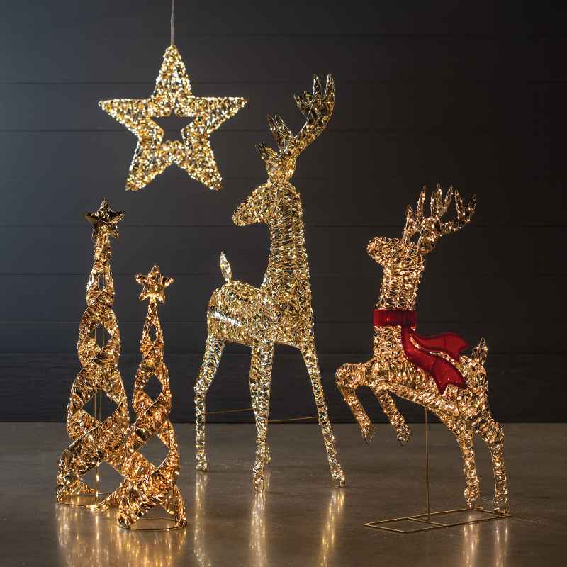 Micro LED Standing Reindeer with Twinkling Effect