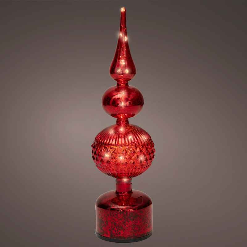 Shimmering Micro LED Rotating Glass Finial