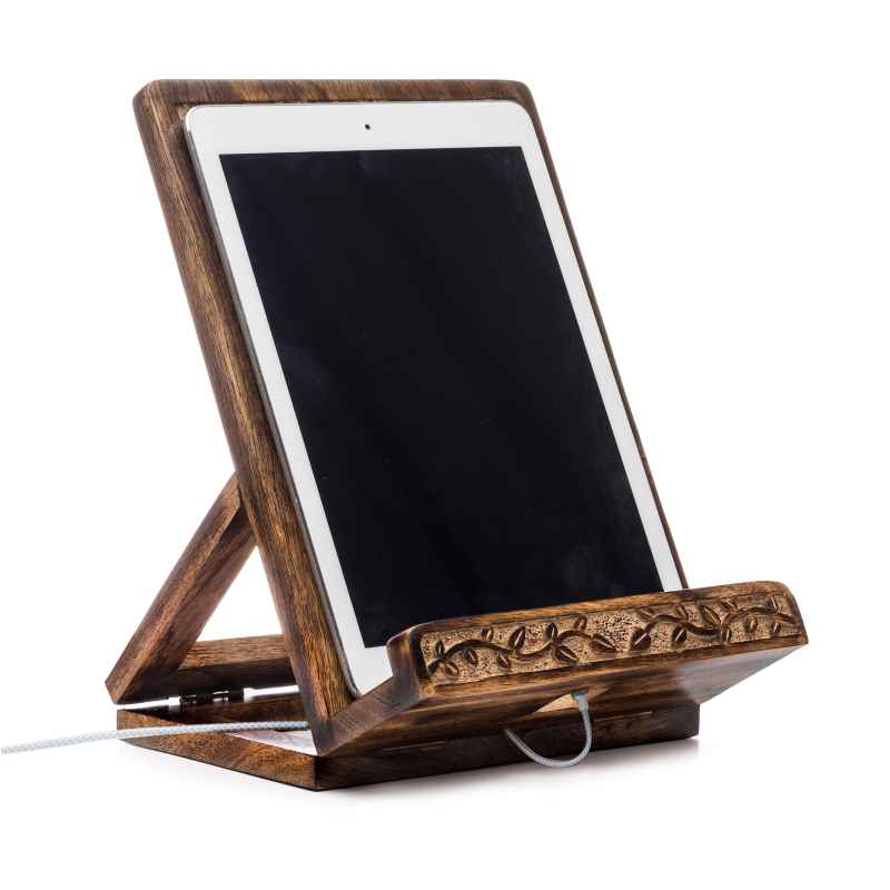 Mango Wood Tree of Life Tablet/Book Holder