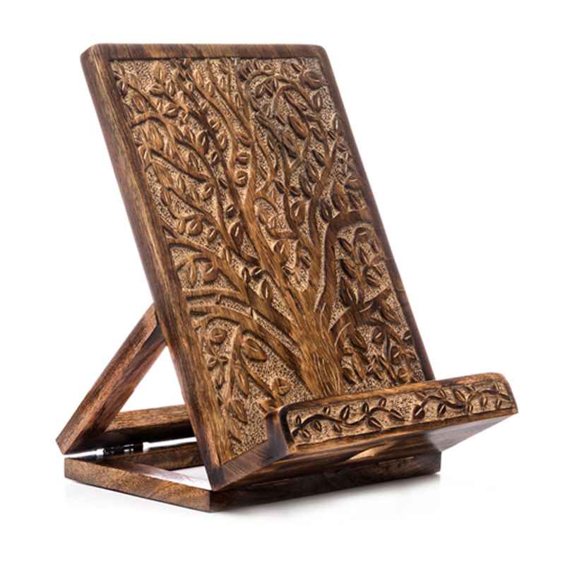 Mango Wood Tree of Life Tablet/Book Holder